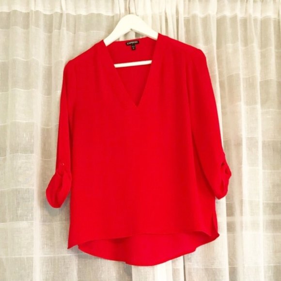 Express V-Neck Blouse - Picture 2 of 4